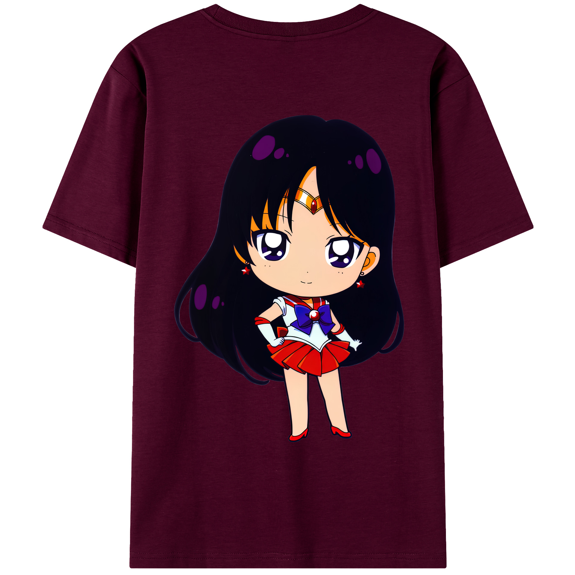 （画像用） 美少女戦士セーラームーン 火野レイ ひの レイ Sailor Moon Hino Rei （セーラーマーズ,Sailor Mars） レディース半袖Tシャツ(バックプリント)